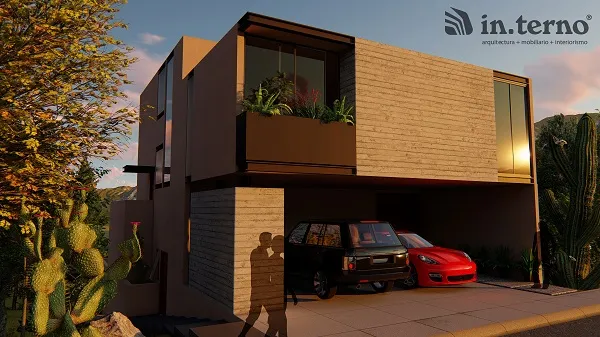 casa ic atardecer frontal logo